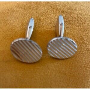 Vintage 1/20 Goldfilled G.F. Large Ripple Oval Cufflinks Beautiful